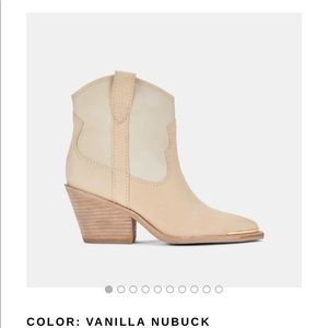 DOLCE VITA. NASHE BOOTIES IN VANILLA NUBUCK. NEVER WORN. SIZE 8.5